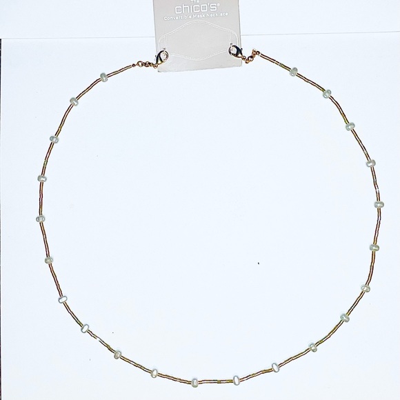 Mask Chain Chico’s NWT gold and pearl mask chain/glasses chain - Picture 11 of 11